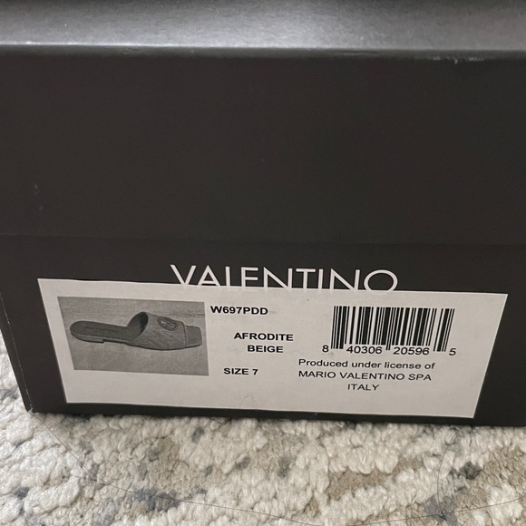 Sold out Mario Valentino Afrodite Quilted Slide Sandals Double Logo - Picture 6 of 9